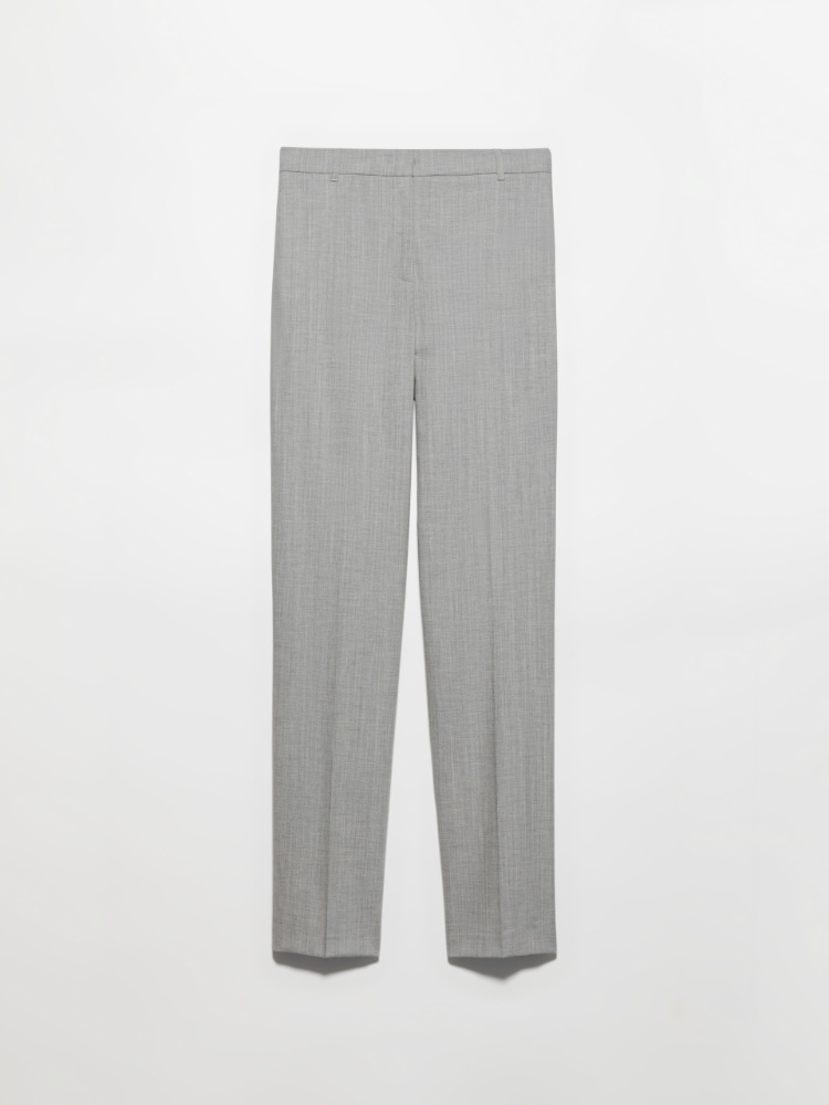 Asymmetric striped shirt, pink | MAX&Co. Straight wool and cotton trousers - GREY - MAX&Co.